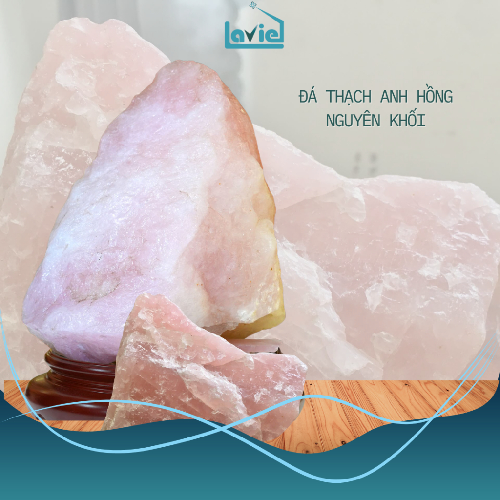 Đá thạch anh hồng nguyên khối tự nhiên, trấn trạch, thu hút năng lượng tốt