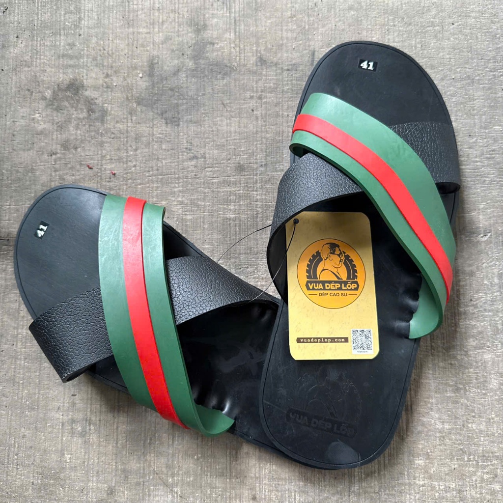 Dép cao su kiểu dép thời trang 2quai thương hiệu Vua Dép Lốp trẻ trung tiện dụng siêu bền, bảo hành