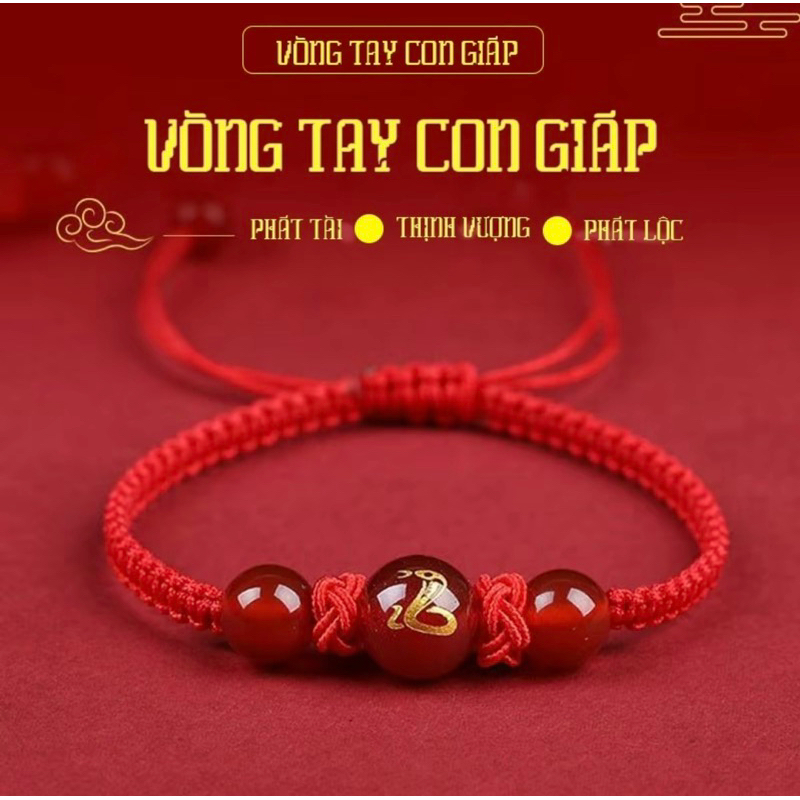 Vòng tay chỉ đỏ 12 con giáp, Năm bản mệnh ,may mắn, thủ công 2025