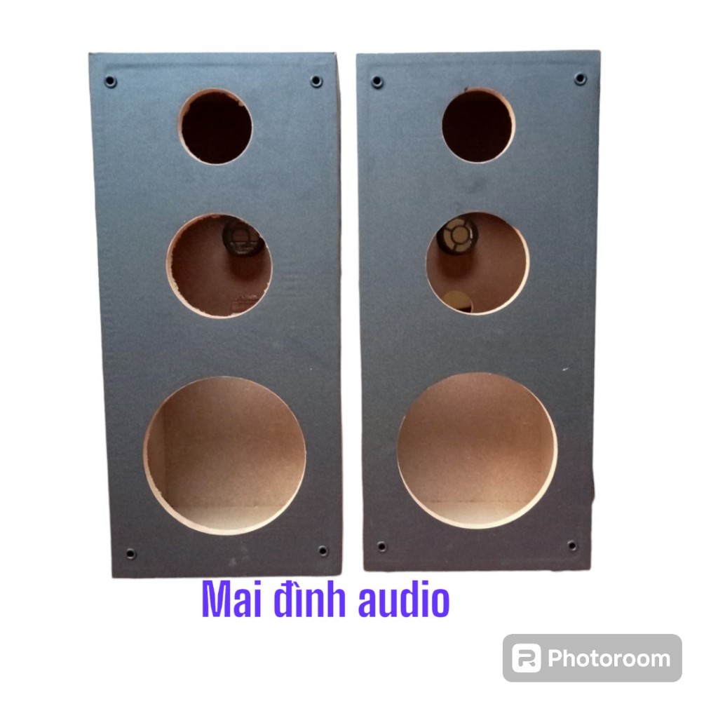 Vỏ loa bass 20, vỏ loa 2 tấc 3 đường tiếng, ván MDF, dán vân gỗ cao cấp