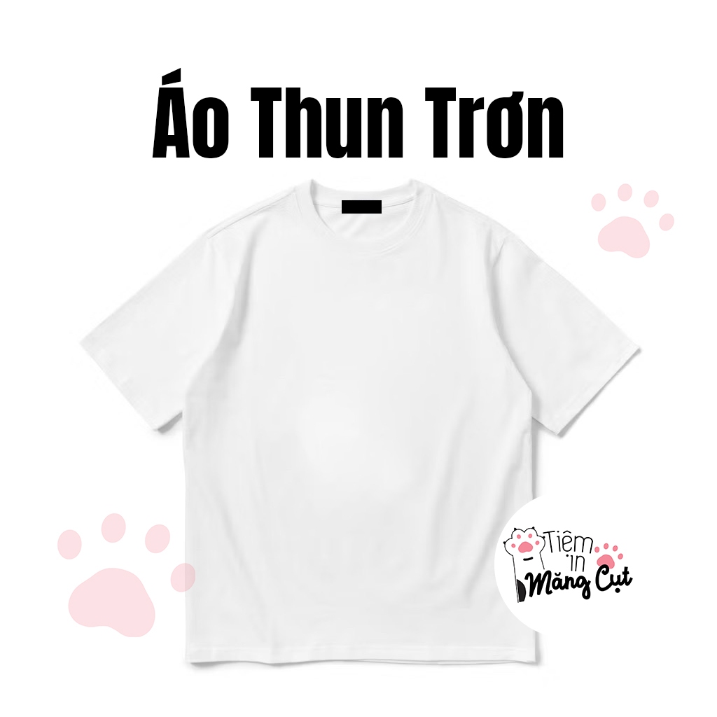 Áo Thun Trắng Trơn Không Hoạ Tiết T-shirt Unisex
