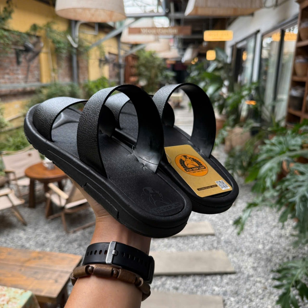 Dép cao su 2 quai đế công nghệ mới (nhẹ, thoải mái 2.5cm), thủ công của Vua dép lốp Phạm Quang Xuân