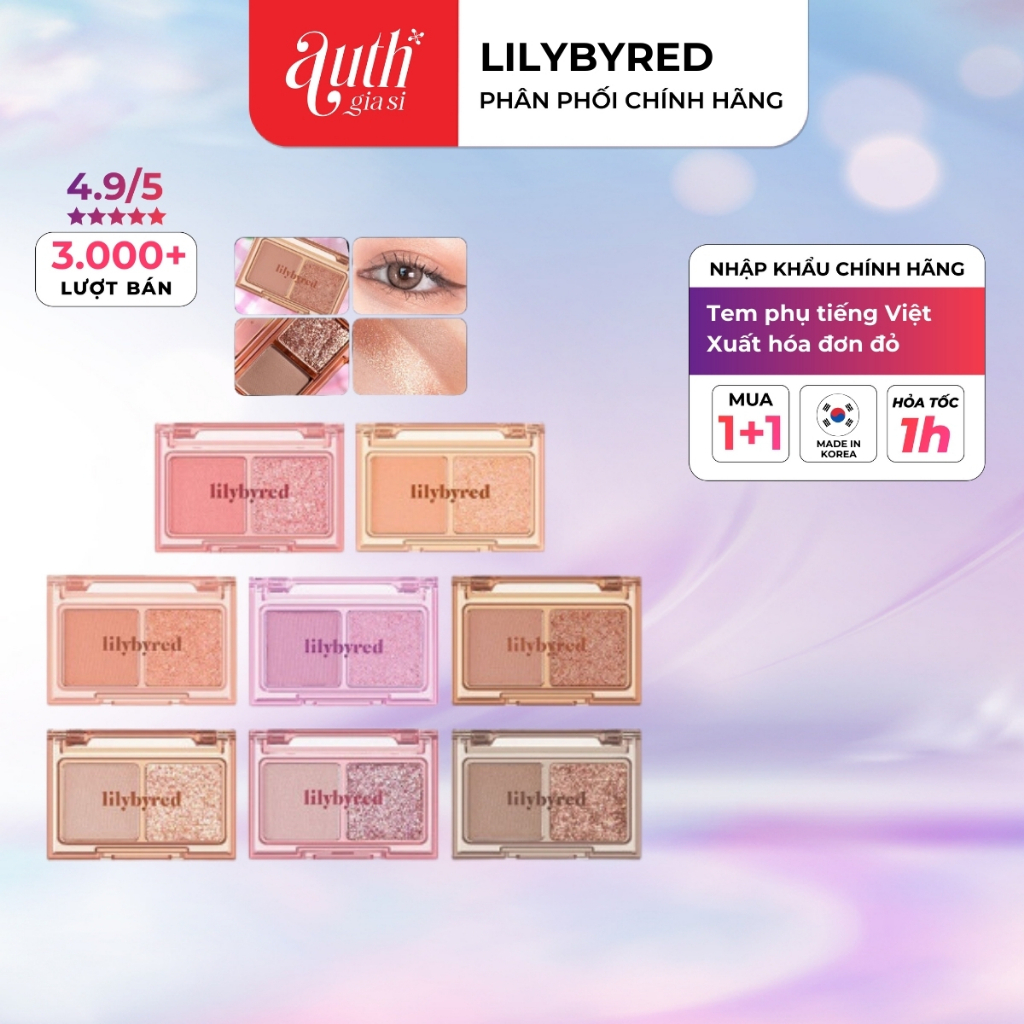 [CHÍNH HÃNG] Bảng mắt Hàn Quốc LILYBYRED Little Bitty Moment Shadow 2 ô lung linh siêu xinh (Sale Date)