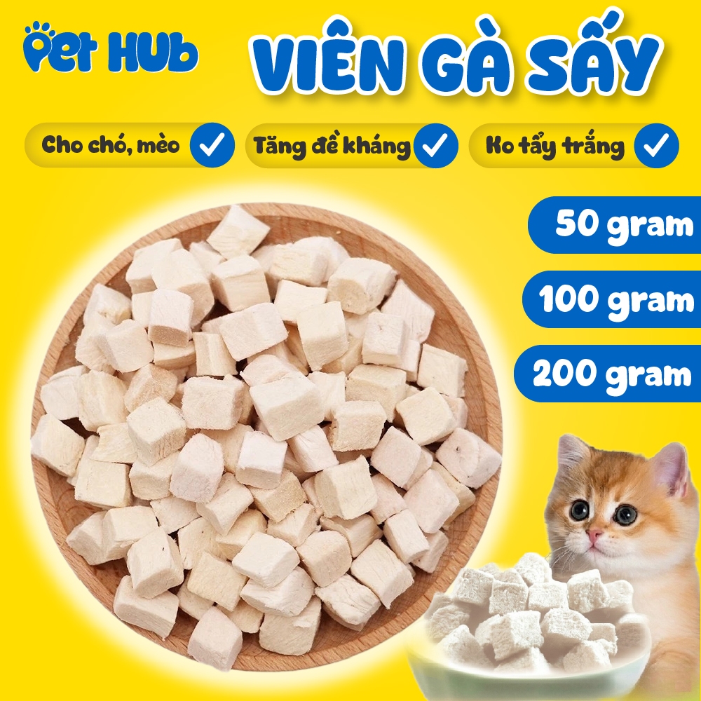 Viên Gà Sấy Khô, Bổ Sung Thêm Dinh Dưỡng, Khoáng Chất, Hỗ Trợ Tiết Niệu Cho Mèo