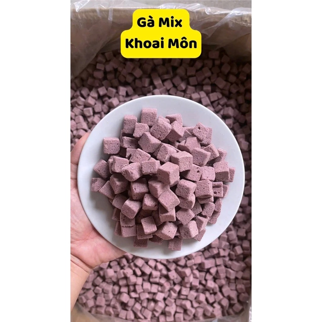 Gà Viên Mix Khoai Môn Hỗ Trợ Đường Ruột, Cung Cấp Chất Xơ, Làm Đẹp Lông Da Cho Mèo, Chó