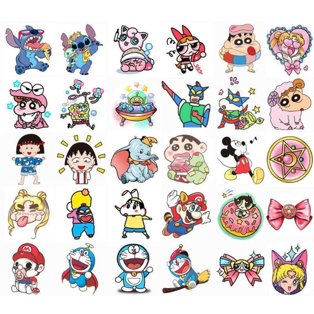 Set 36 Hình Xăm Dán Nhân Vật Hoạt Hình Nổi Tiếng Dễ Thương Lên Hình Liền, Chống Nước
