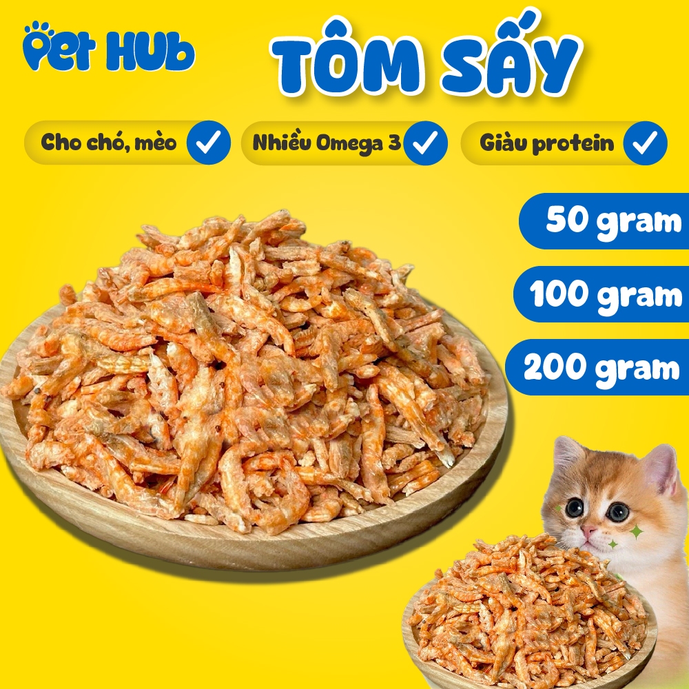 Tôm Sấy Khô Cho Mèo, Tiện Lợi, Giảm Mùi Phân, Hỗ Trợ Tiêu Hoá, Giảm Rụng Lông Cho Boss