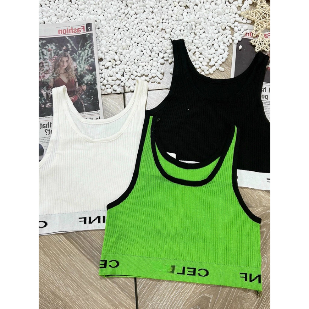 Áo Thun Nữ 3 Lỗ Gấu Bo - Dáng Croptop Ngắn - Hàng Quảng Châu