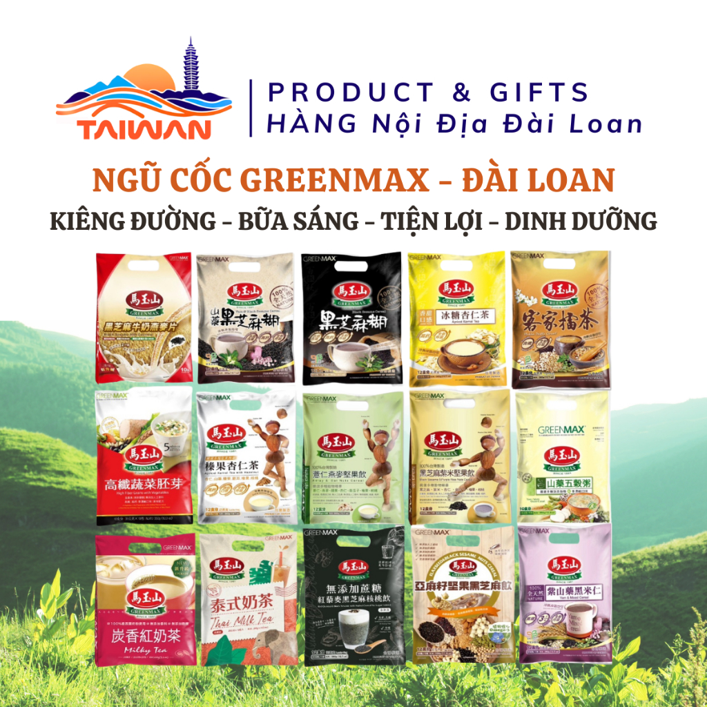 Ngũ cốc Greenmax Đài Loan dinh dưỡng cháo ăn liền buổi sáng các loại