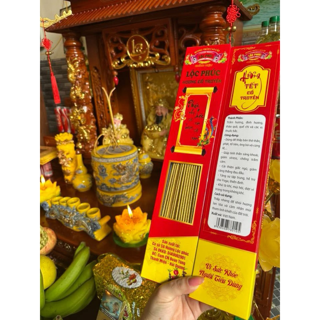 Hương Lộc Vàng Ánh Kim, Nhang Thảo Mộc Thiên Nhiên, Cuốn Tàn Vàng Ánh Kim