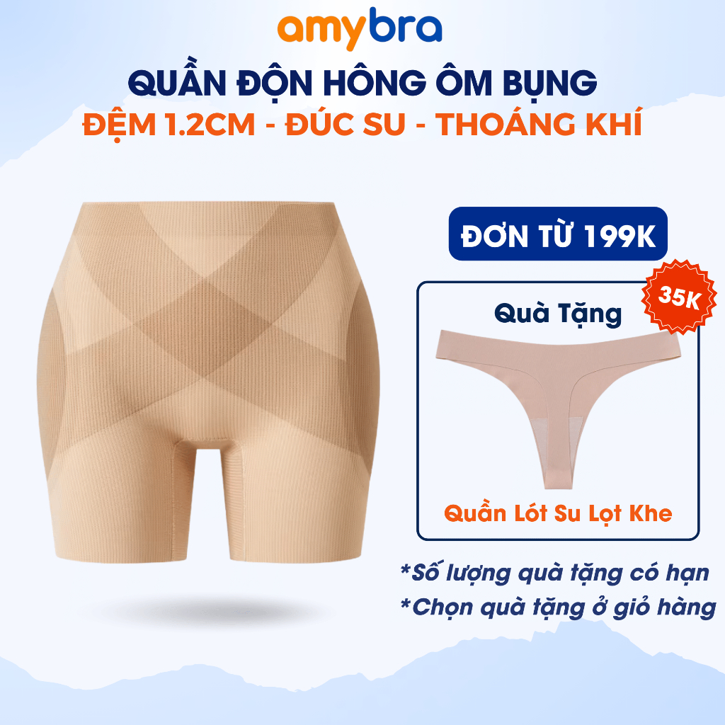 [ MẪU MỚI ] Quần Độn Hông Nâng Mông Ôm Gọn Bụng, Quần Mặc Váy Làm Đầy Hông Tự Nhiên AMYBRA N2028