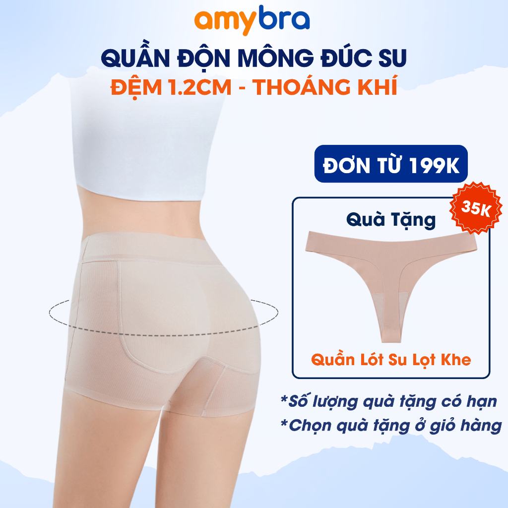 [ MẪU MỚI ] Quần Độn Mông Đúc Su Thoáng Khí, Quần Nâng Mông Căng Tròn Tự Nhiên AMYBRA N2323