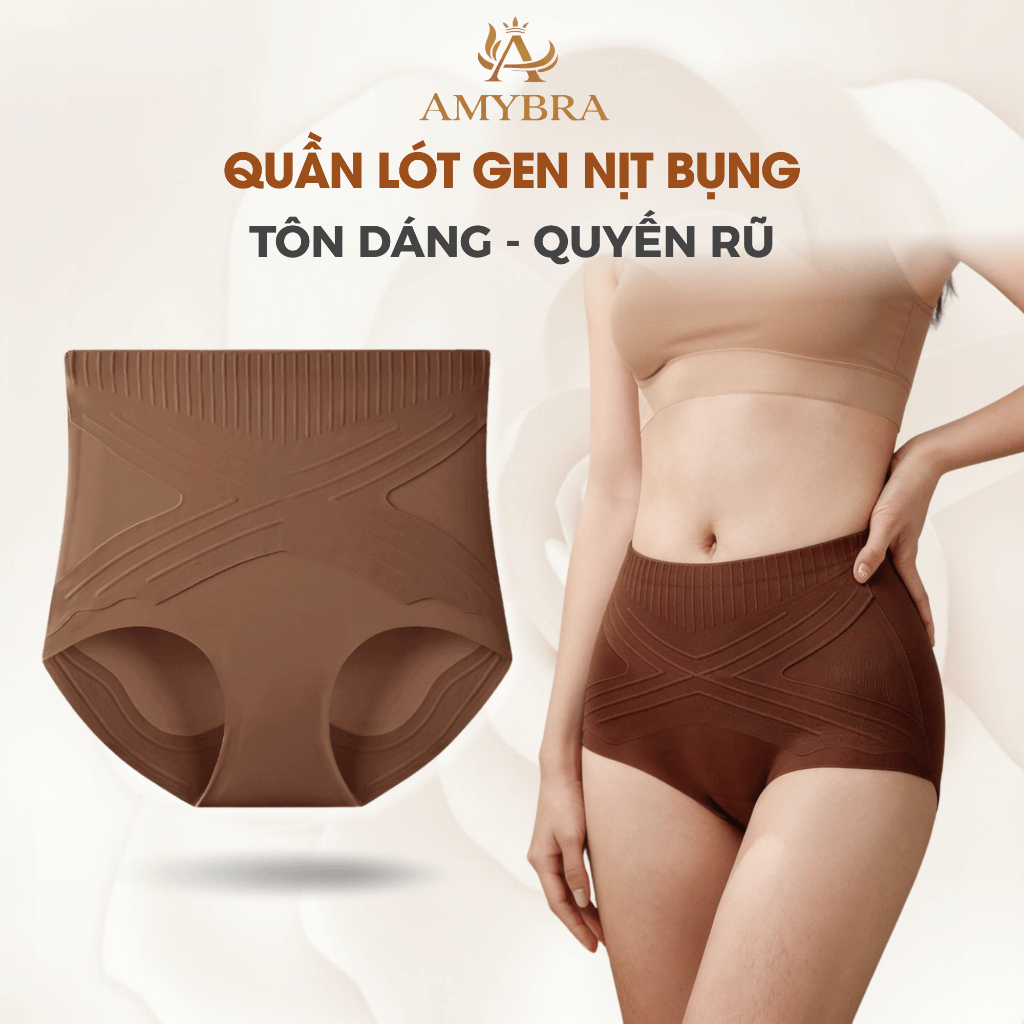 [ BST 2026 ] Quần Gen Định Hình Bụng Dưới Đúc Su, Quần Lót Gen Nịt Bụng Không Lộ Viền AMYBRA N699