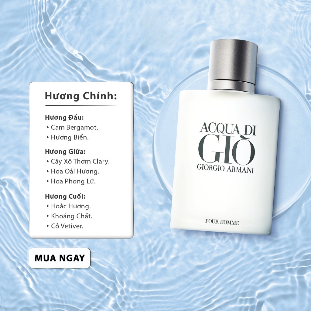 Nước hoa dành cho Nam giới - Năng động, mạnh mẽ, nam tính