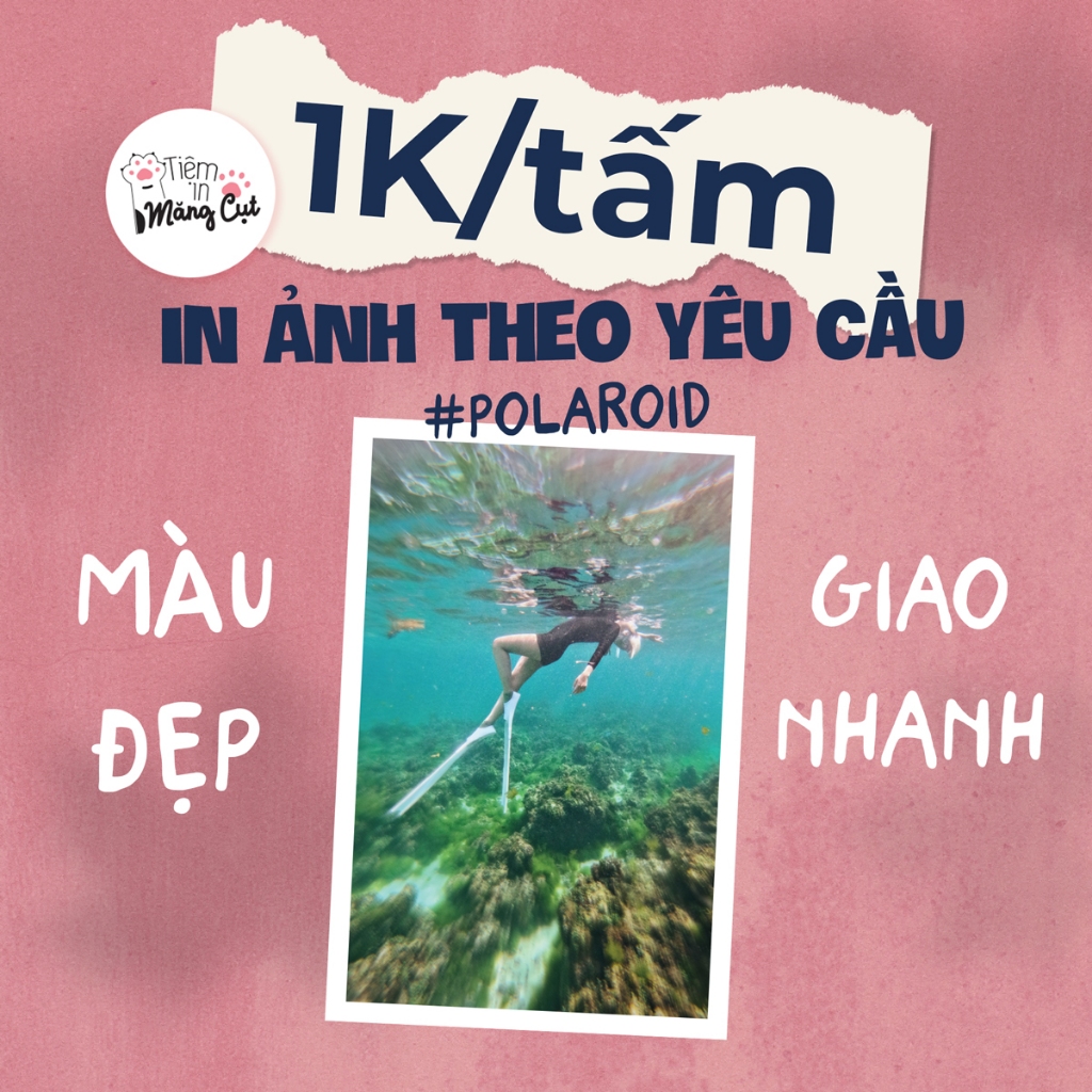 1K/Tấm Polaroid 6x9 In Theo Yêu Cầu, In Màu Cực Đẹp