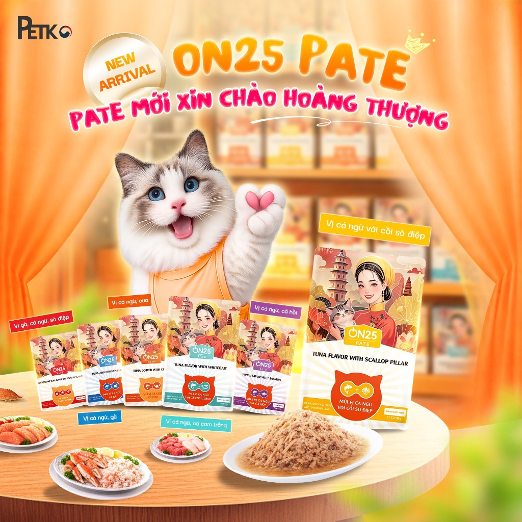 [COMBO 20 &10 Gói] Pate On25 Gói 80G Tiêu Hóa, Sáng Mắt, Mượt Lông, Tăng Sức Đề Kháng