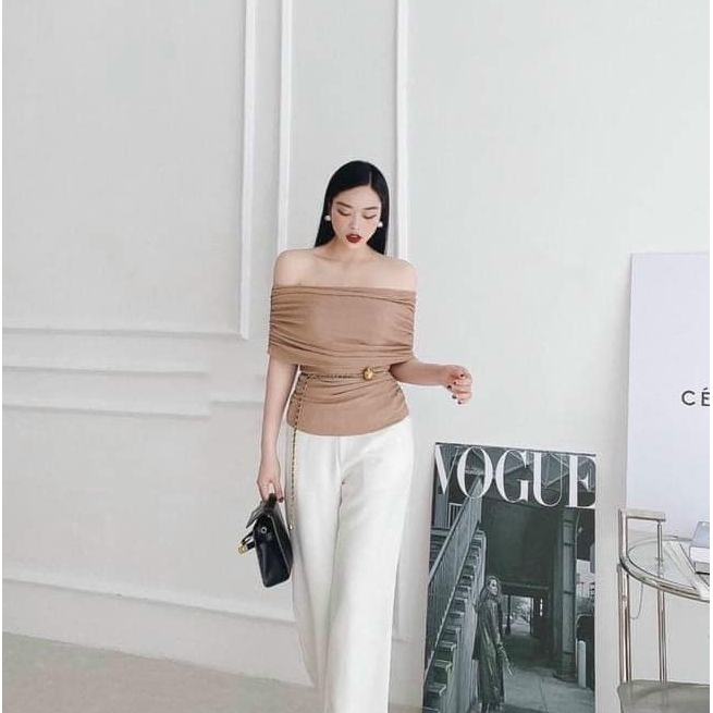 áo hở vai nhún cộc sexy, áo trễ vai nữ