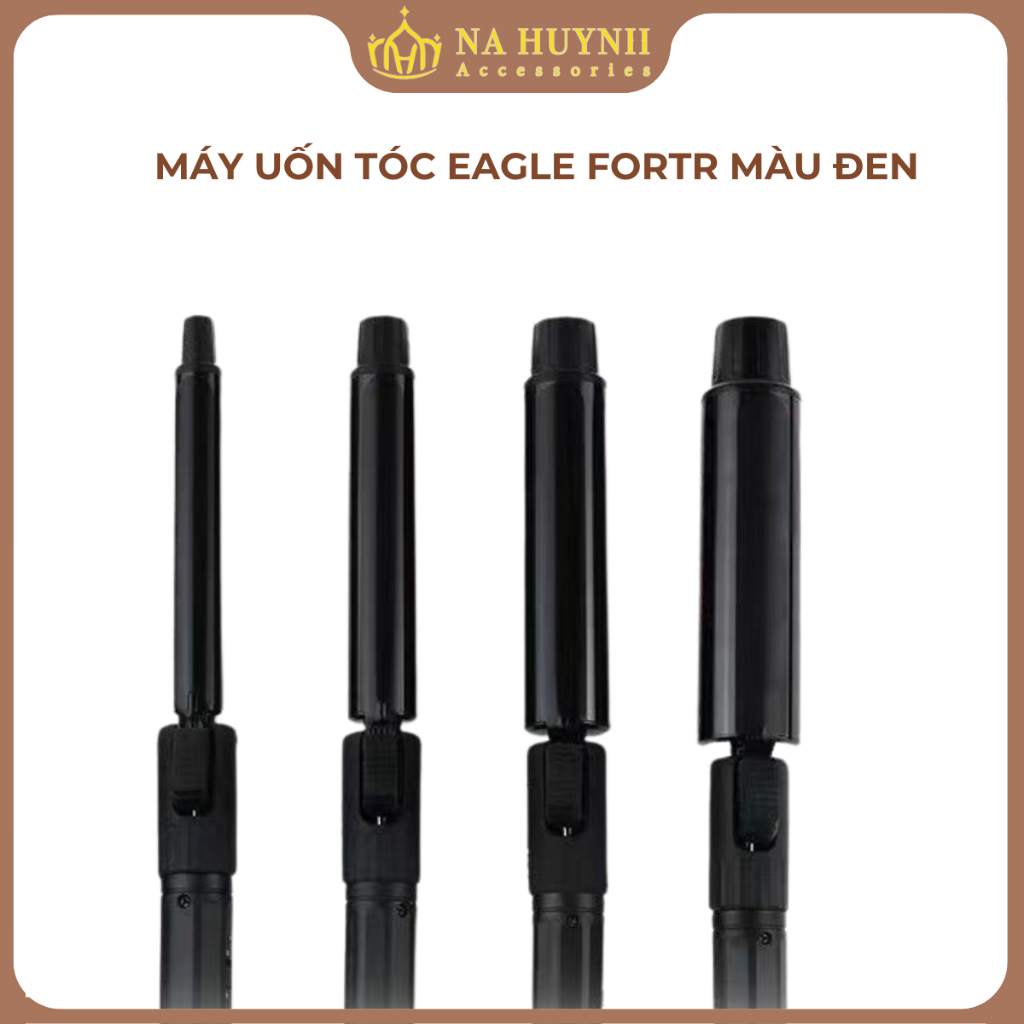 Máy Uốn Tóc Mini EagleFortress, Máy Tạo Kiểu Tóc Bằng Nhiệt, Thanh Nóng Phủ Gốm Cao Cấp