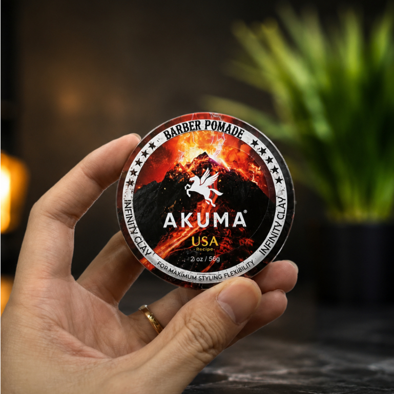 Sáp Vuốt Tóc Nam Akuma Infinity Clay & Royal Pomade Giữ Nếp Lâu Không Bết Dính Tạo Kiểu Tóc Nam