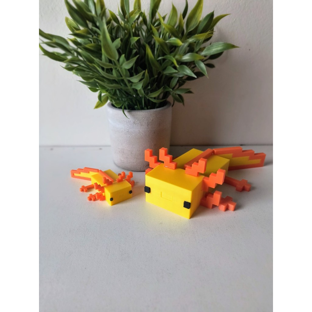 Axolotl minecraft  có khớp , móc chìa khóa uốn dẻo