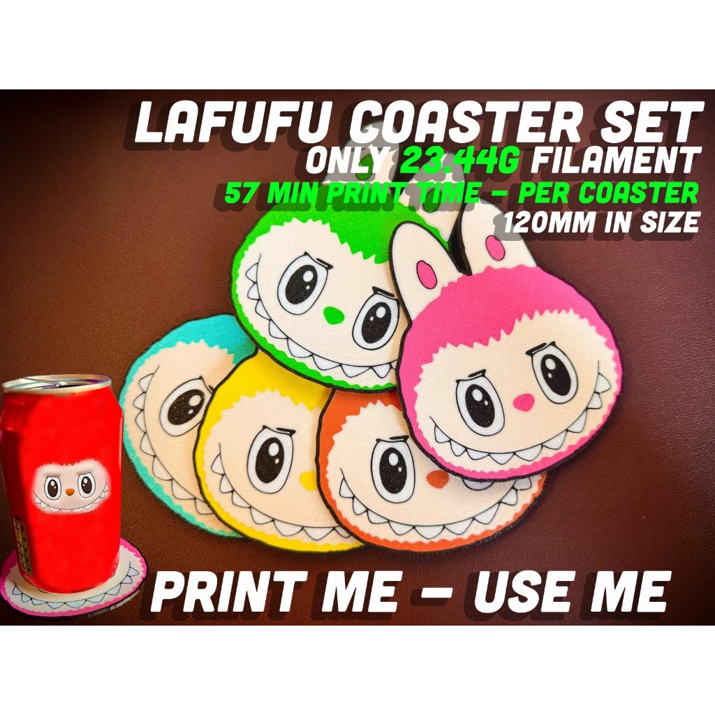 Miếng lót ly, đế lót ly Labubu độc lạ trang trí để bàn