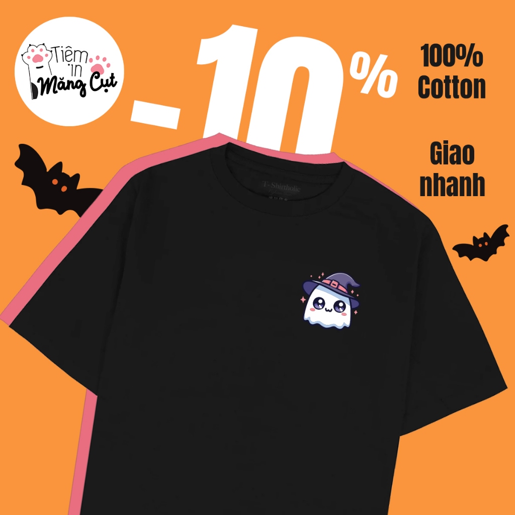 Áo Thun Tshirt 100% Cotton Halloween Nam Nữ Đều Mặc