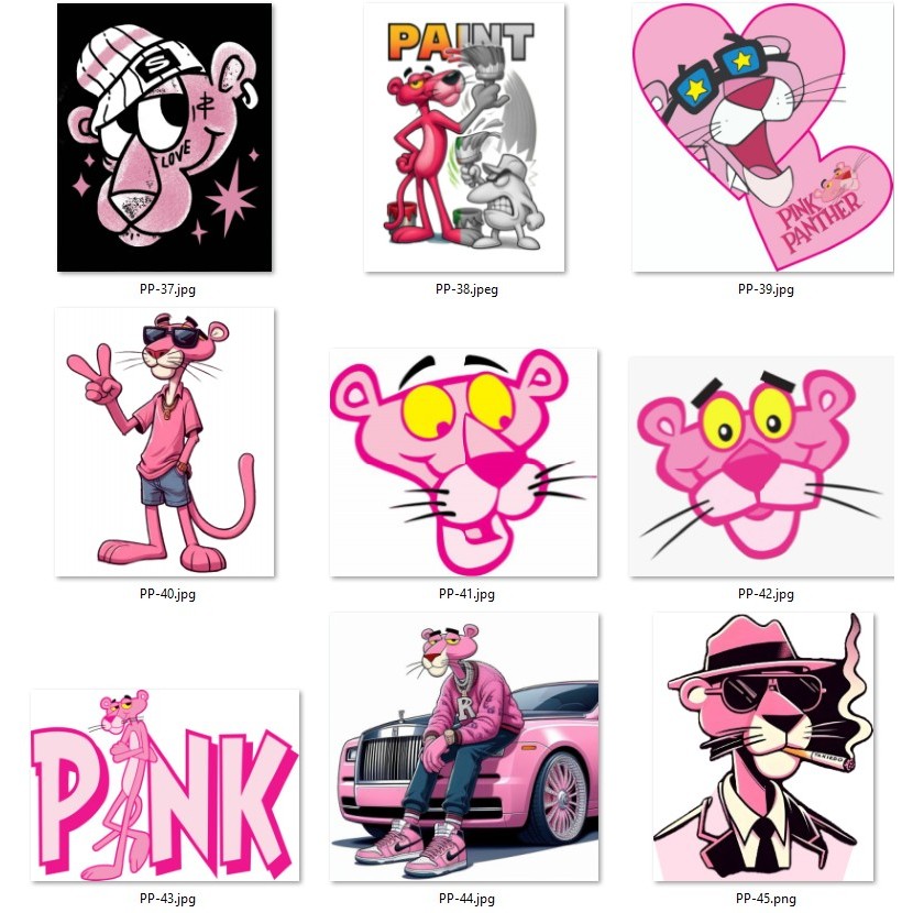 Hình Ủi Nhiệt Pink Panther Chú Báo Hồng Fan Art 05