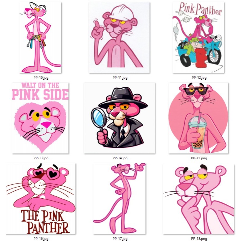 Hình Ủi Nhiệt Pink Panther Chú Báo Hồng Fan Art 02