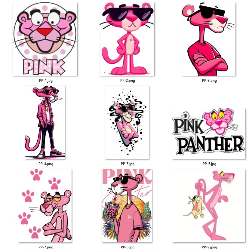 Hình Ủi Nhiệt Pink Panther Chú Báo Hồng Fan Art 01