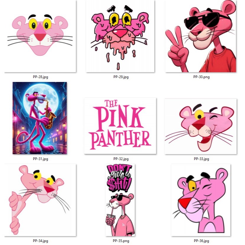 Hình Ủi Nhiệt Pink Panther Chú Báo Hồng Fan Art 04