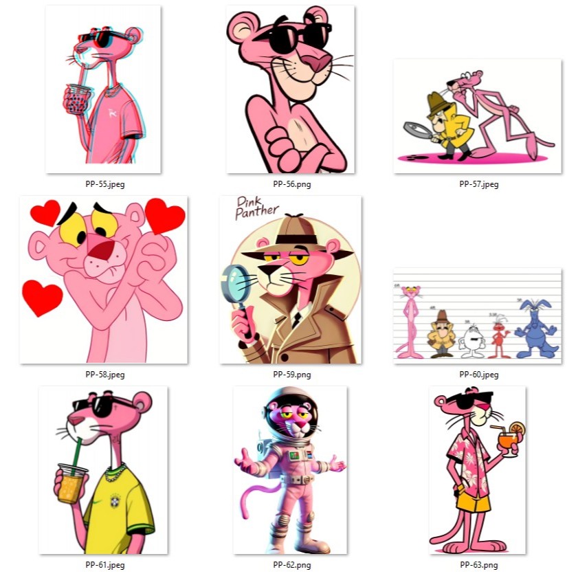 Hình Ủi Nhiệt Pink Panther Chú Báo Hồng Fan Art 07