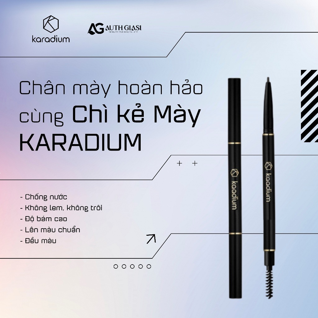 [CHÍNH HÃNG] Chì Kẻ Mày KARADIUM Auto Eyebrow Pencil Chống Nước Lâu Trôi Dạng Vặn Hai Đầu Siêu Dễ Kẻ (Sale Date)