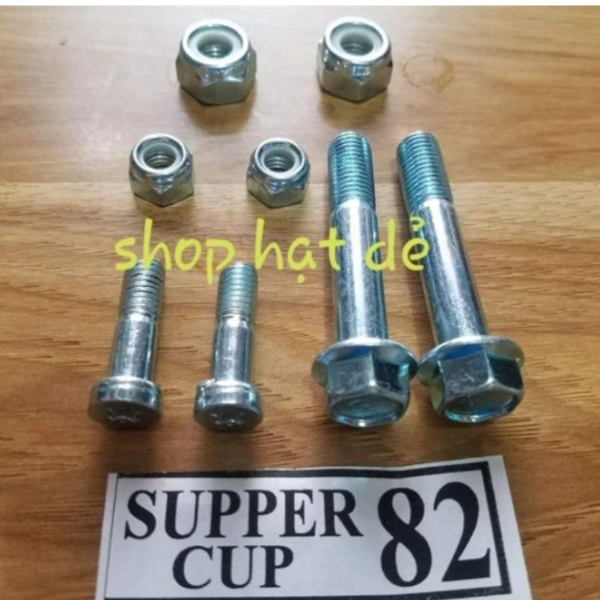 Bộ ốc ty bạc giảm sóc trước cub 82,