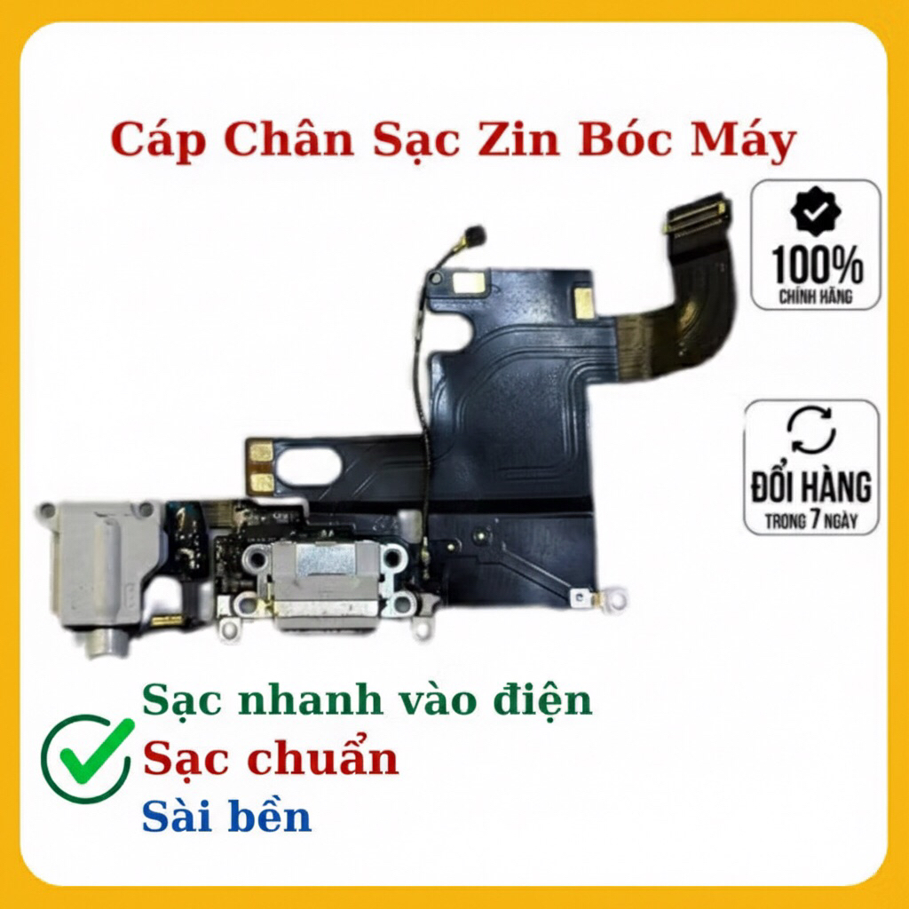 Cụm Cáp Chân Sạc Dành Cho Seri 6/ 7 / 8 ZIN BÓC MÁY Chính Hãng, Chân Sạc Kèm Mic Sạc Nhanh Đầy Pin
