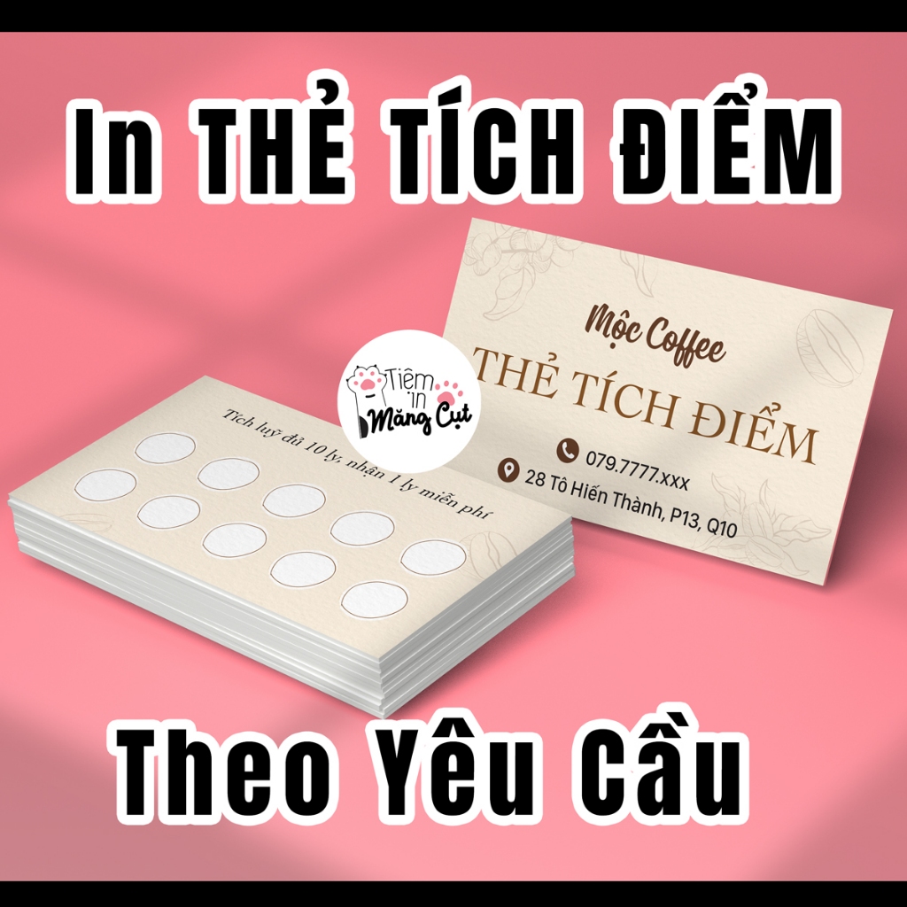 [MIỄN PHÍ THIẾT KẾ] In Thẻ Tích Điểm Theo Yêu Cầu Riêng