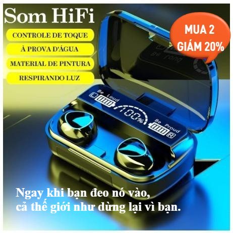 Tai nghe Bluetooth M10 âm thanh 3D sống động, chống ồn cực đỉnh, pin trâu, chuyên thể thao