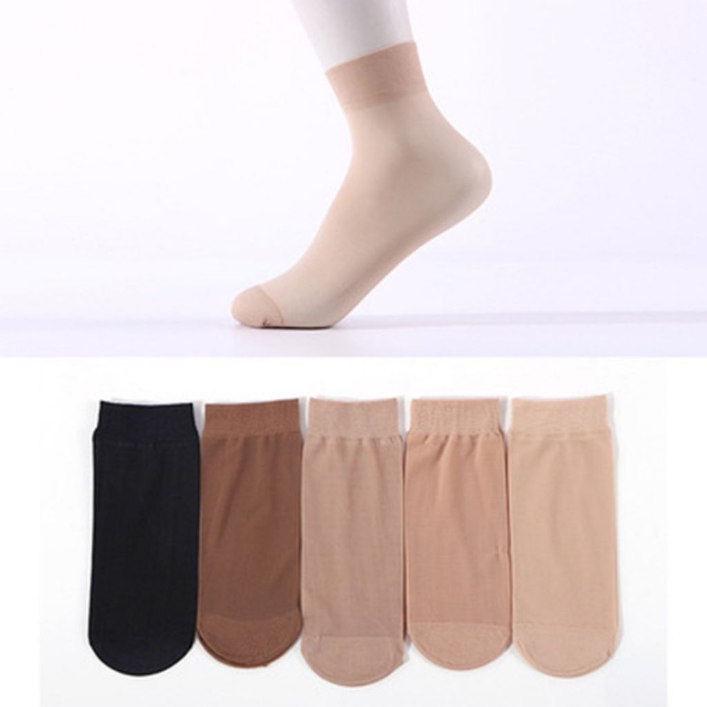 Tất nữ cổ thấp su lụa mỏng nhẹ mềm mịn thoáng mát co giãn tốt tệp da chân thật HOMBRA T9111