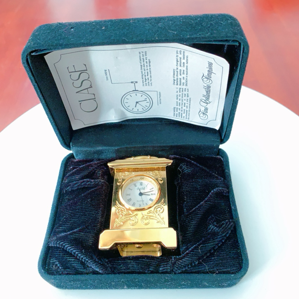 Đồng hồ mini size châu âu mạ vàng