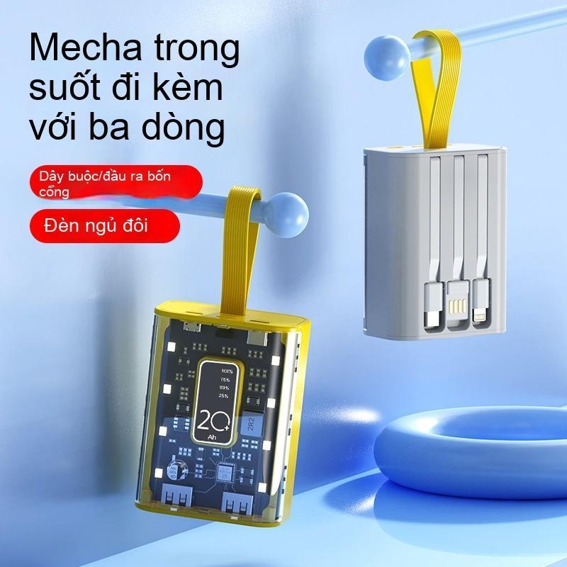 Pin dự phòng 20000mAh, dung lượng cao Sạc nhanh Sạc 4 thiết bị cùng lúc