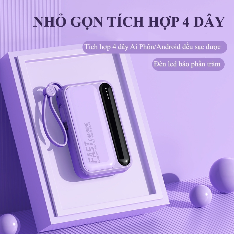 Nâng cấp mới nhất 20000 mAh điện thoại di động cung cấp điện dẫn màn hình kỹ thuật số sạc 4 thiết bị cùng một lúc