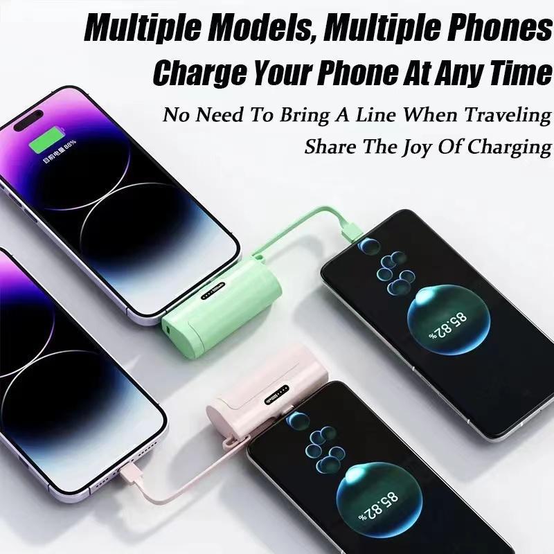 Pin dự phòng mini 5000mAh, sạc siêu nhanh, di động, tương thích với mọi điện thoại di động