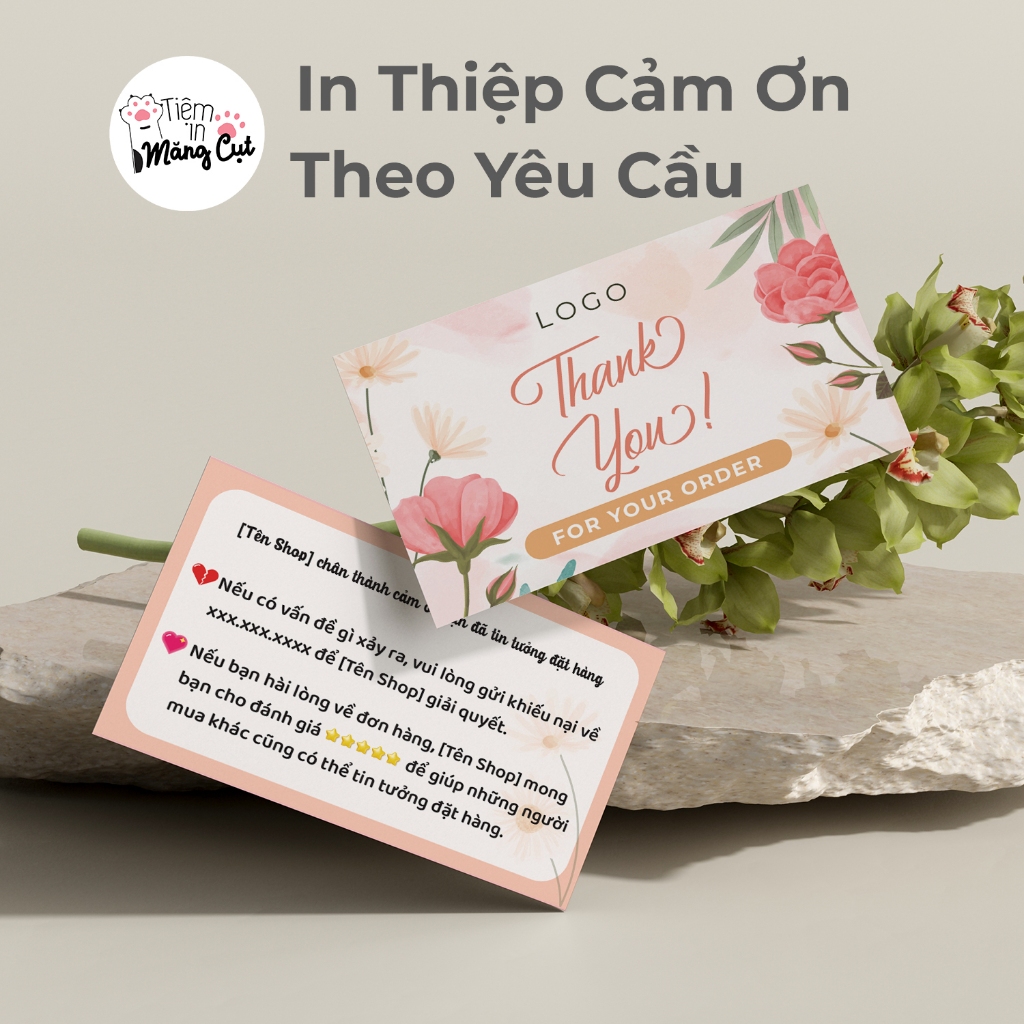 100 Thiệp Cảm Ơn Dễ Thương, Có Viết Nội Dung Theo Yêu Cầu