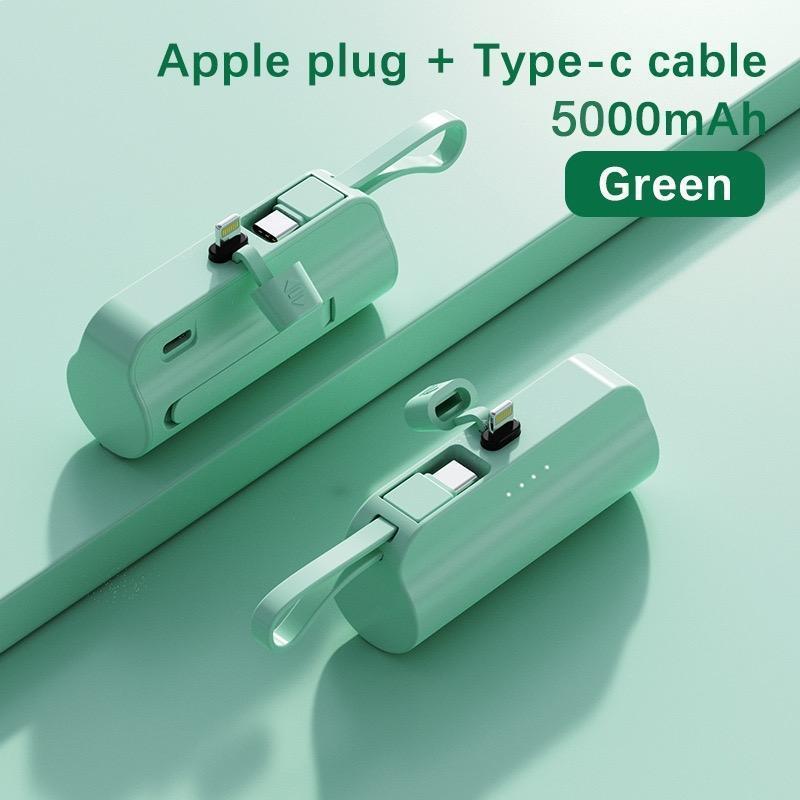 5000mAh sạc dự phòng mini dung lượng lớn cáp sạc nhanh Phong cách cầm tay