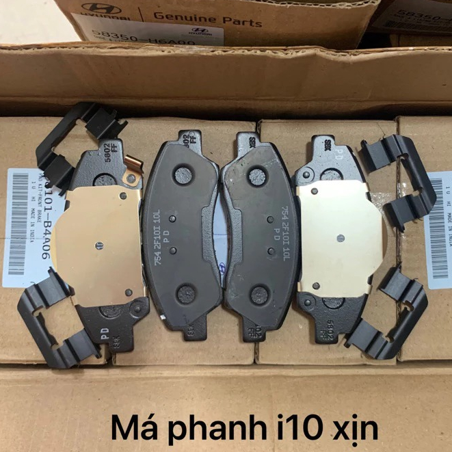 Má phanh trước, sau Huyndai i10 Grand xịn Mobis chính hãng