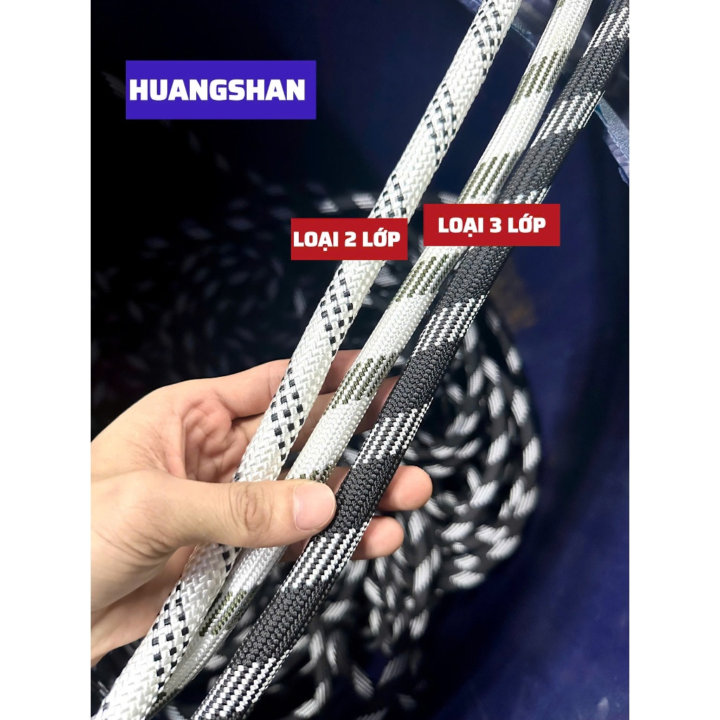 1 mét dây sơn nước 3 lớp chống xước cứu sinh an toàn độ cao PCCC kiểm định quatest 3 - HuangShan
