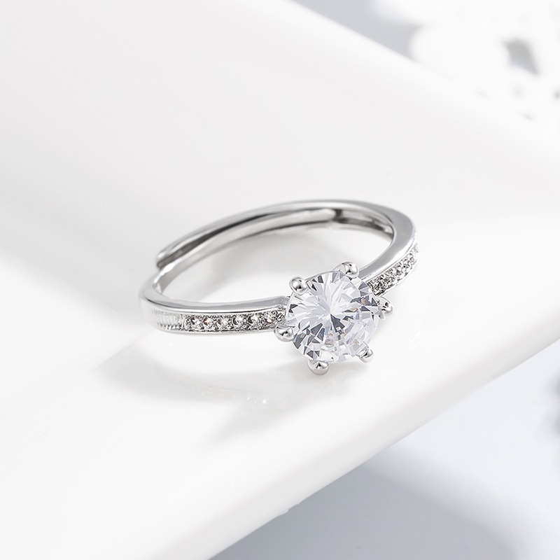 Nhẫn Nữ Đính Đá Lấp Lánh Sang Trọng & Tinh Tế Có Thể Điều Chỉnh Linh Hoạt Thiết Kế Nhỏ Gọn Đính Đá Tinh Xảo