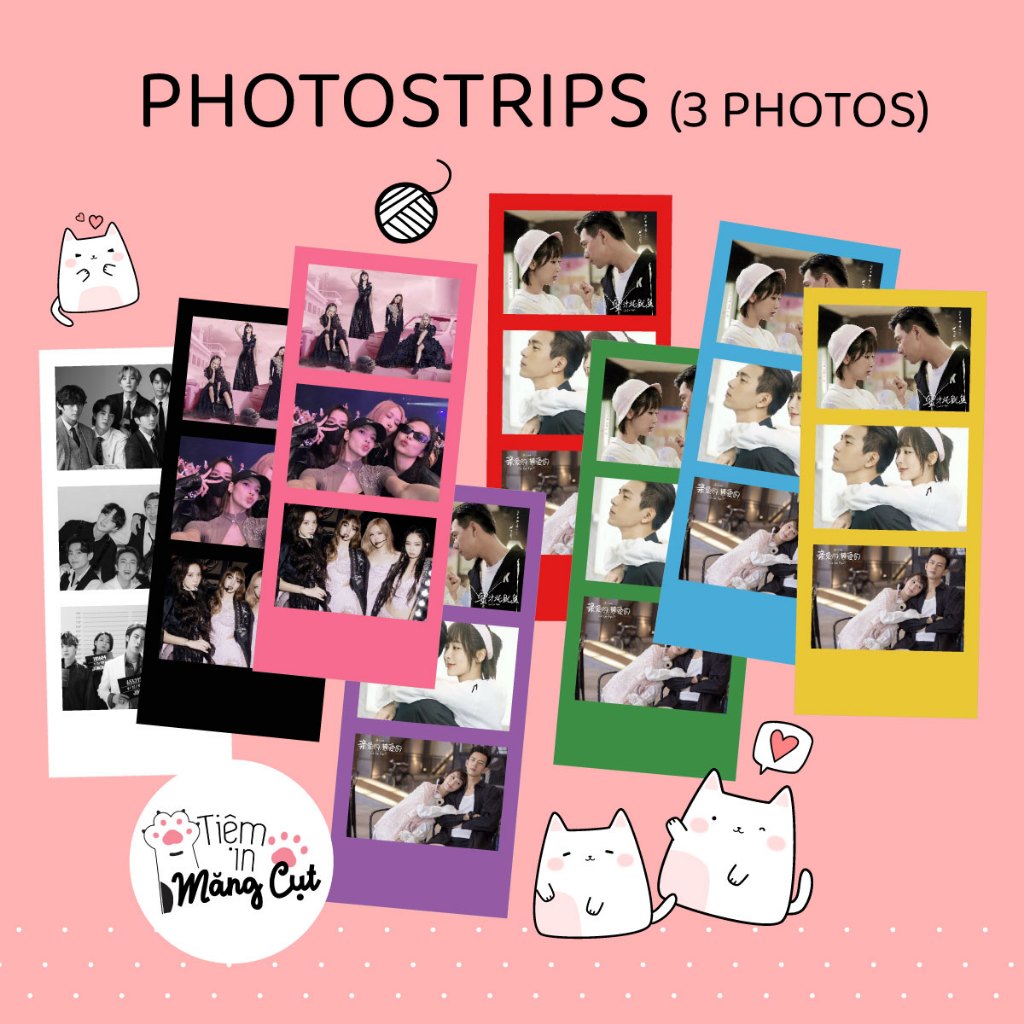 [In từ 3 strips] In Ảnh Photostrip (3 ảnh ngang) Theo Yêu Cầu, Chỉnh Ảnh Miễn Phí