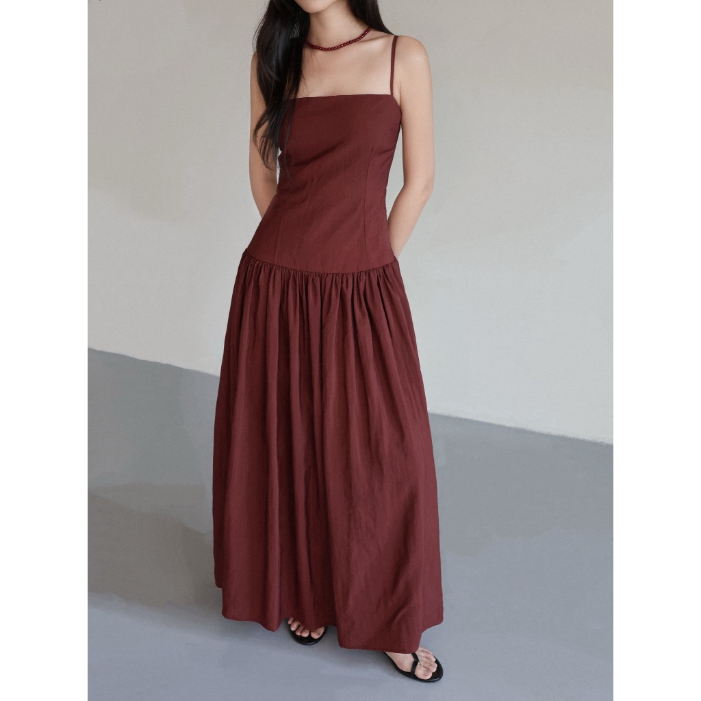 SOMS long plain two-strap dress | Renie Dress