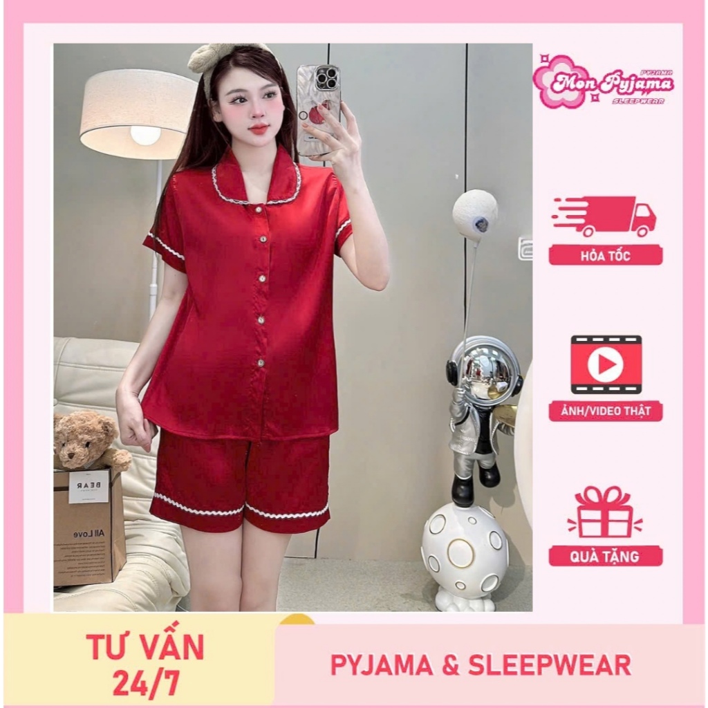 Đồ ngủ dễ thương,đồ ngủ lụa lạnh cao cấp,bộ tiểu thư,đồ bộ nữ mặc nhà latin quần đùi siêu mát [290]