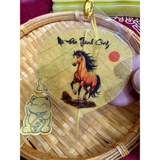 {Tặng Mèo Thần Tài} Lá Bồ Đề Mã Đáo Thành Công Năm Bính Ngọ 2026 - Tài Lộc - Bình An - May Mắn